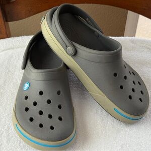 Crocs Classic Gray Blue Crocband Slip On Clogs Womens Size 8 Men’s Size 6